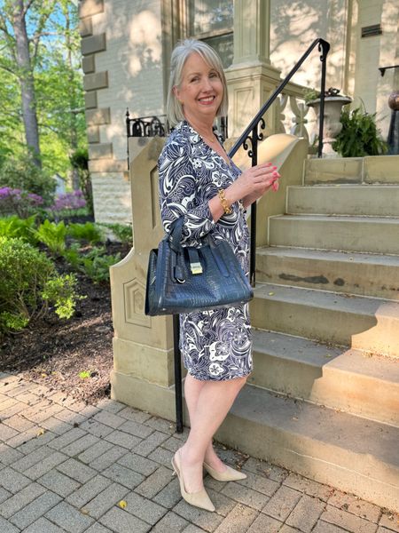 This effortless jersey dress from Talbots makes the perfect elevated spring look. I’ve accessorized this look with my favorite pieces from Julie Vos, my Radley bag, and Sam Edelman slingback heels.✨

#LTKstyletip #LTKover40 #LTKmidsize
