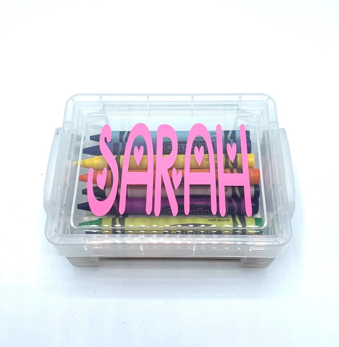 Valentines: Personalized Heart Crayon Box - Etsy | Etsy (US)