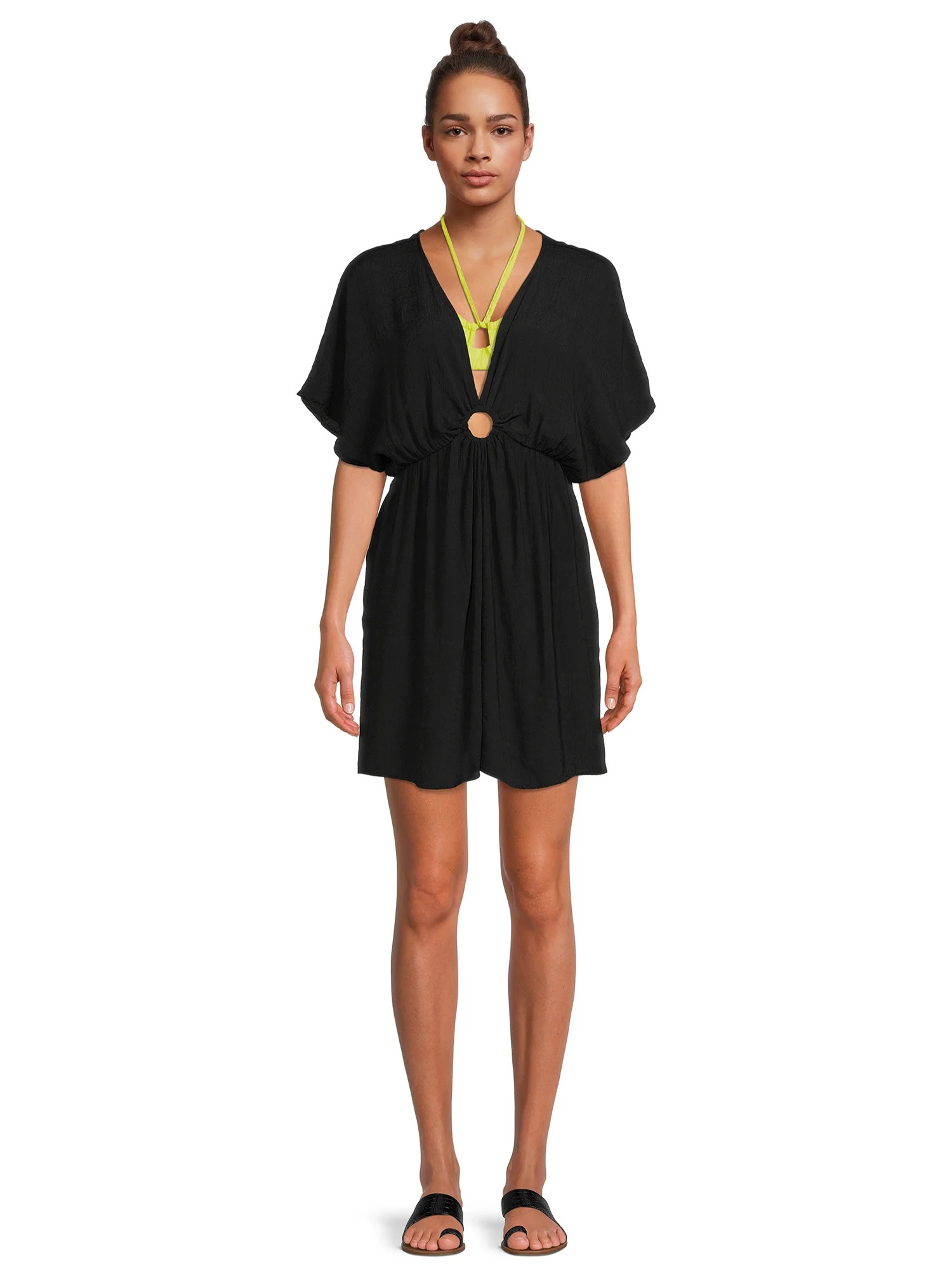 Time and Tru Women's O Ring Batwing Cover Up - Walmart.com | Walmart (US)