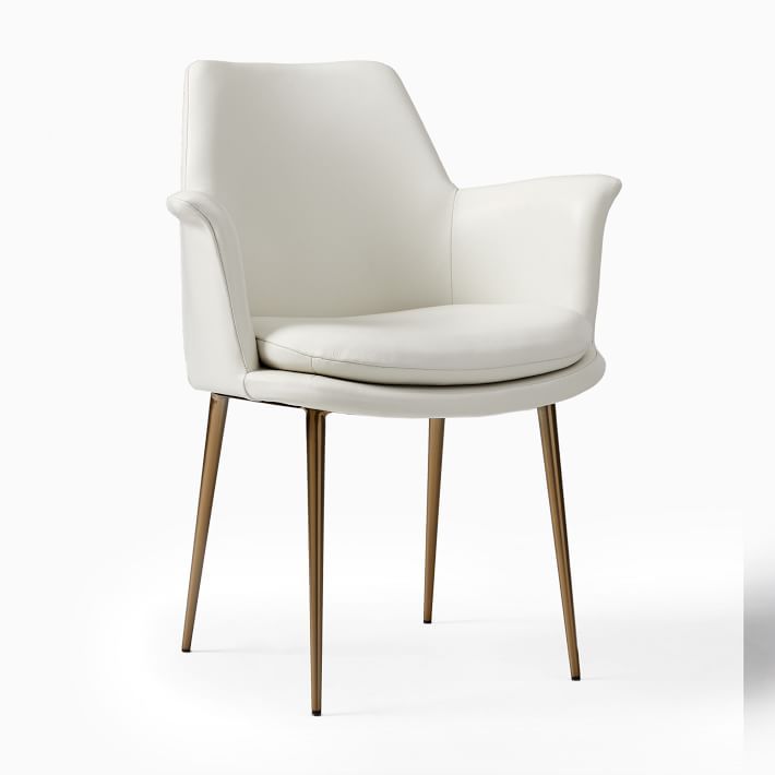 Finley Leather Dining Arm Chair | West Elm (US)