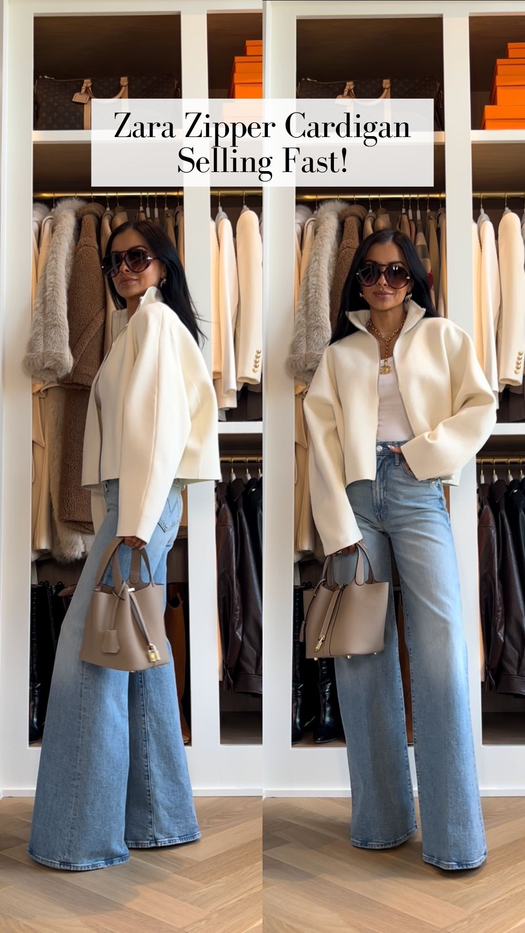 Zara spring outfit 
My Zara zip-up cardigan is selling fast! Love how soft it and the slightly structured look can pass for a jacket. It’s so chic with jeans but would also be great with trousers for a business casual look.

Zara knit cardigan wearing an xs
Mother hustler jeans wearing a 23
Amazon Hermes tote
Gucci marmont pendant necklace
Amazon gradient lens sunglasses 



#LTKootd #LTKWorkwear #LTKOver40