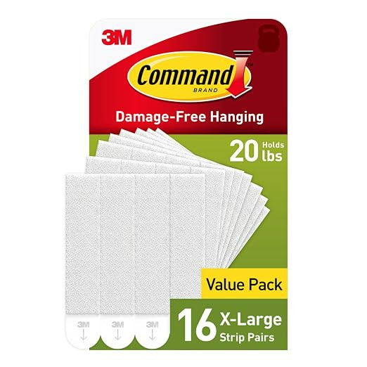 Command 20 lb X-Large Picture Hanging Strips, 16 Pairs White Command Strips Heavy Duty Picture Ha... | Amazon (US)