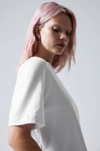 Perfect Boxy T-shirt - White - Ladies | H&M GB | H&M (UK, MY, IN, SG, PH, TW, HK)