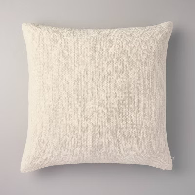 26"x26" Micro Diamond Textured Euro Pillow Cream - Hearth & Hand™ with Magnolia | Target