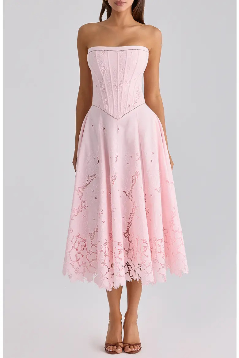 Belissa Strapless Broderie Anglaise Party Dress (Women) | Nordstrom | Nordstrom
