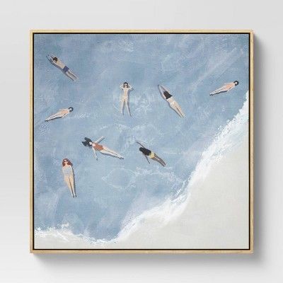 20&#34; x 20&#34; Swimming Framed Wall Canvas - Threshold&#8482; | Target