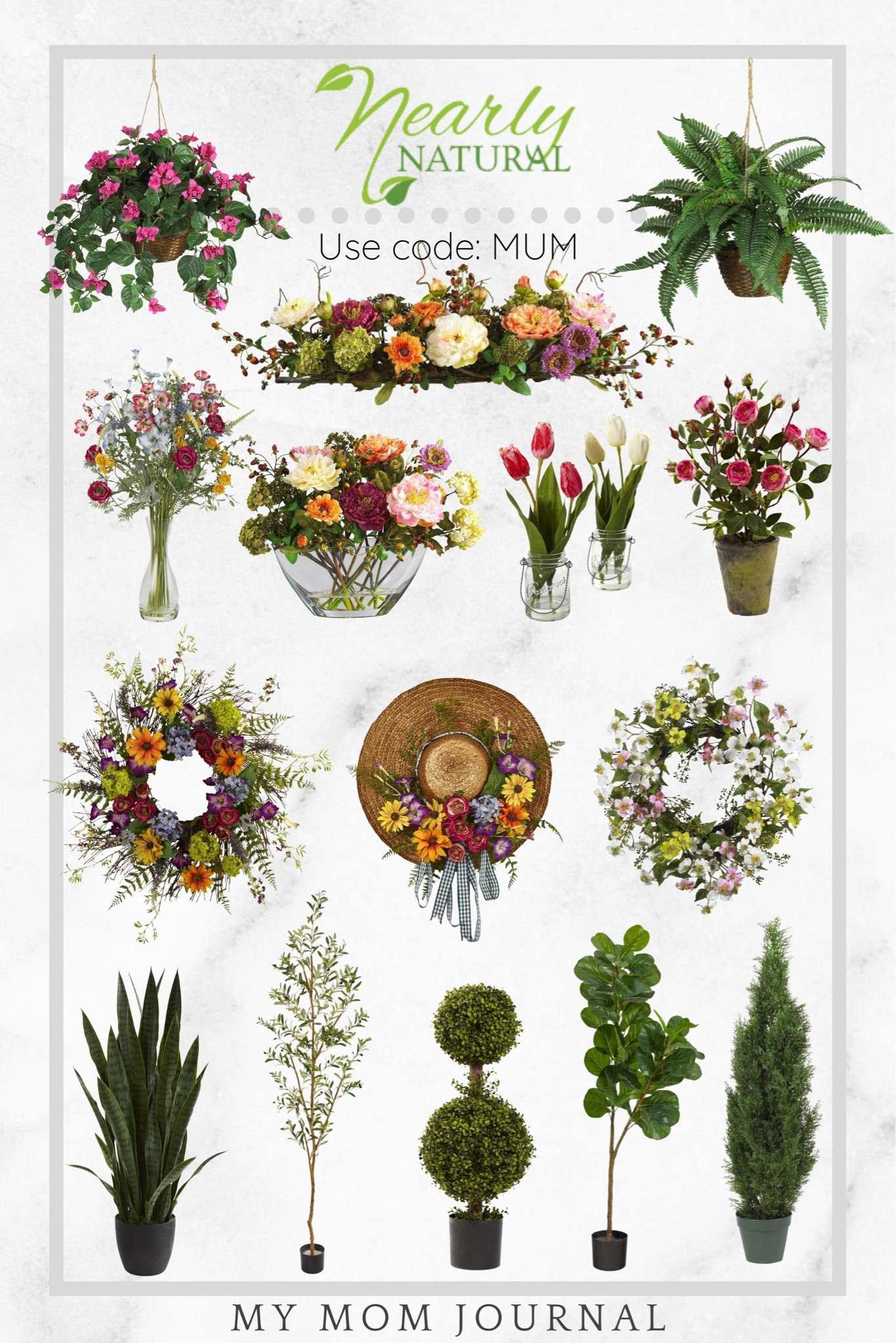 Nearly Natural has 30% off most of their site when you use the code: MUM

I have their olive tree and LOVE it! Their items look so realistic and would make amazing Mother’s Day gifts! The hat wreath is so pretty!

#mothersday #momsday #mothersdaygifts #giftsformoms #mom #homedecor #fauxflorals #florals #springdecor 

#LTKSeasonal #LTKsalealert #LTKhome
