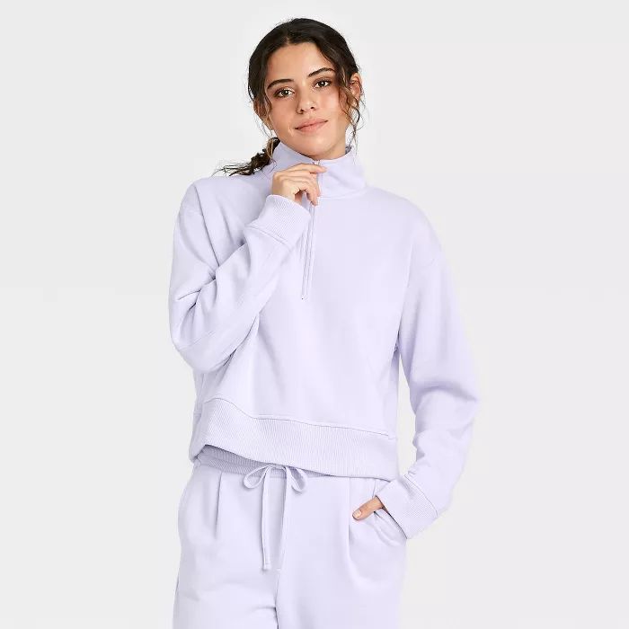 Women’s All Day Fleece Quarter Zip Sweatshirt  - A New Day™ | Target