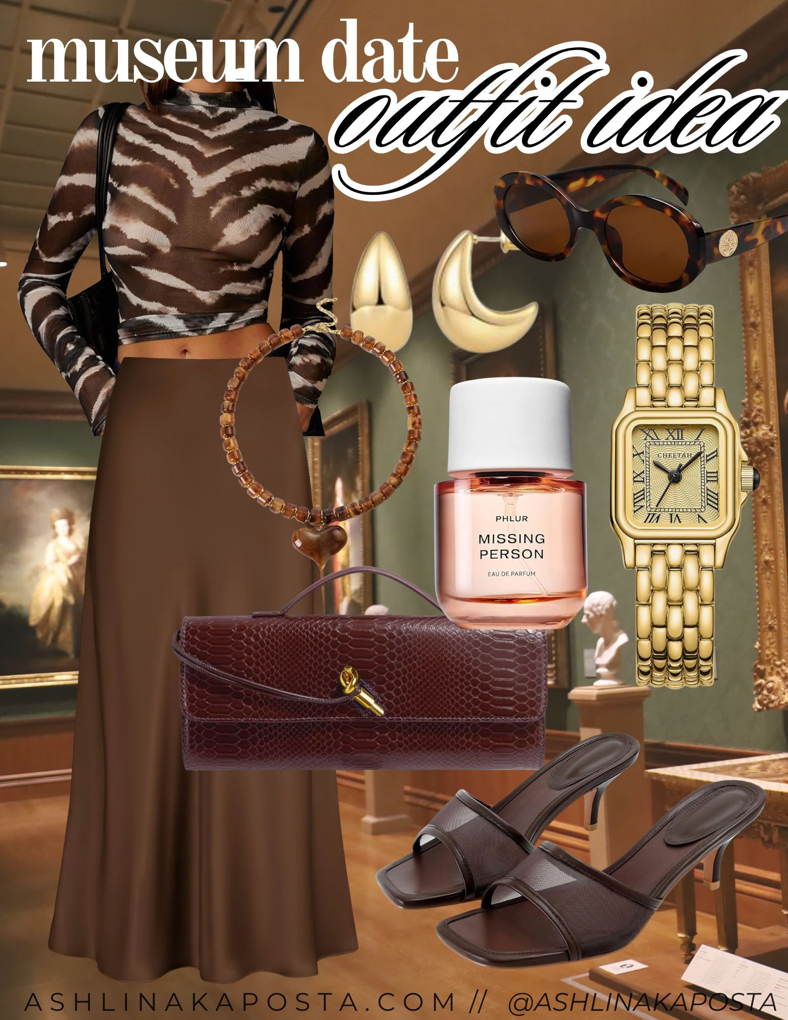 Looking for a perfect outfit for a museum date? This outfit is classy, comfortable, and stylish. From the zebra print top to the gold watch, you'll be sure to make an impression. Check out the full look on my storefront! 

 #LTKdayinmylife #LTKOver40