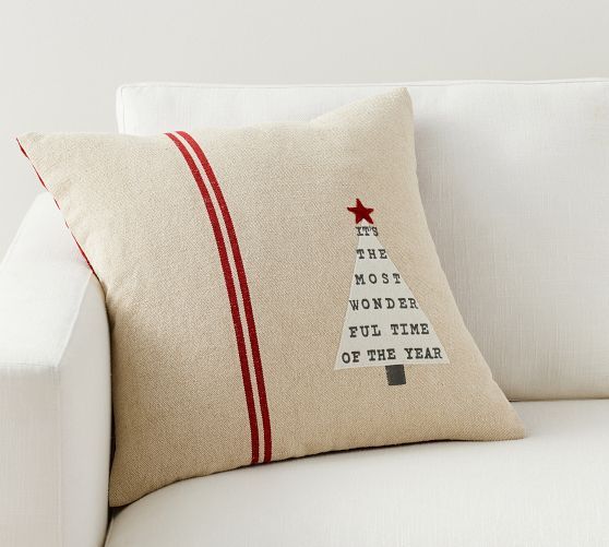 Most Wonderful Time Pillow Cover | Pottery Barn (US)