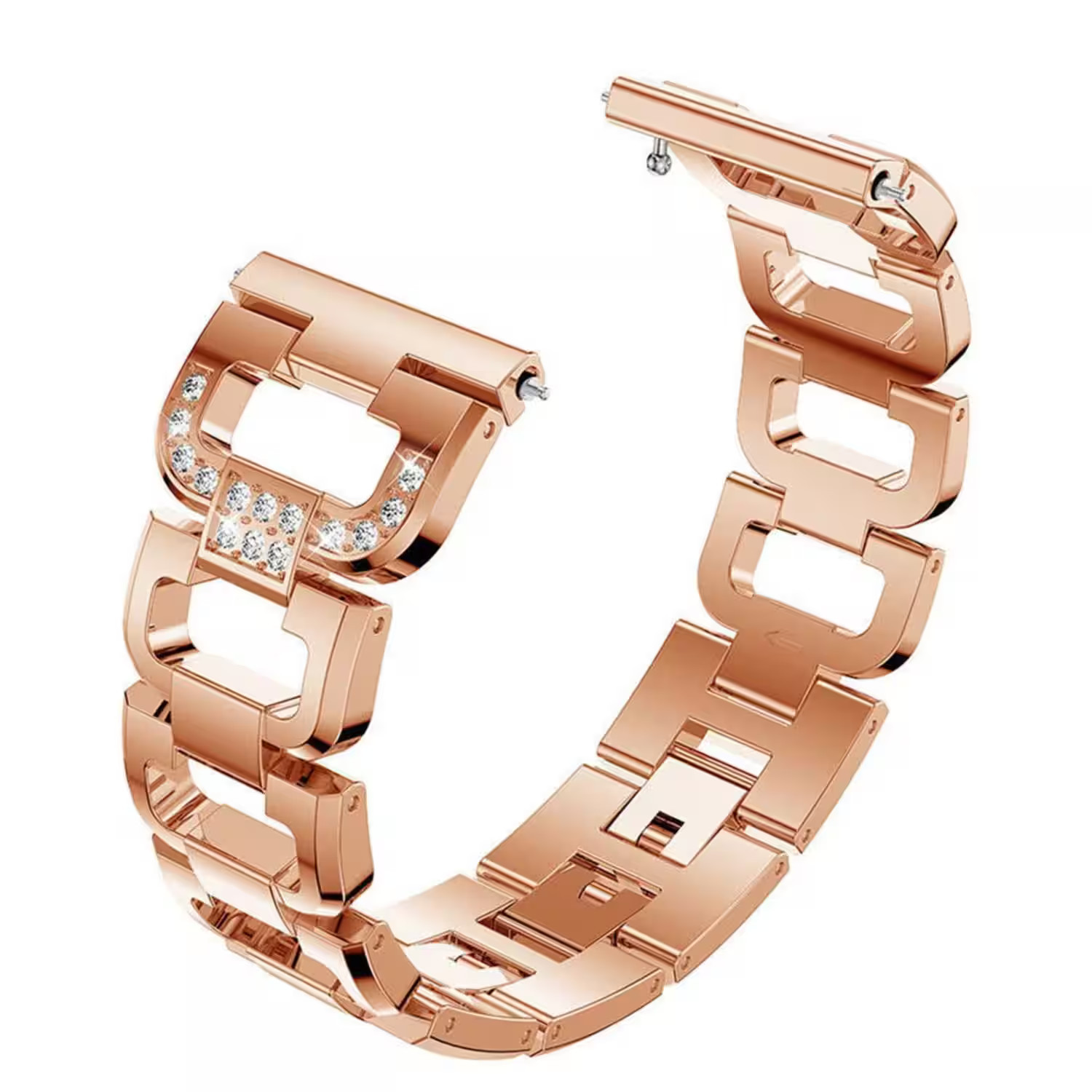 Stock Preferred - Rhinestone Stainless Steel Replacement Band for Fitbit Versa – Luxury Diamond Bracelet Strap (22mm Adjustable) - Rose Gold | Best Buy U.S.