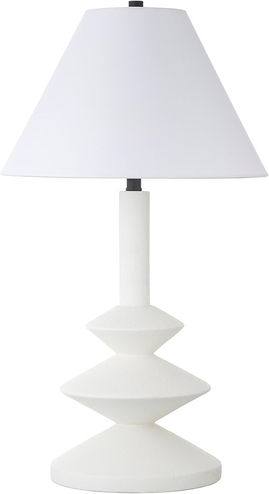 Henn&Hart 28" Tall Triple Gourd Lamp with Fabric Shade in Flat White, for Home, Living Room, Bedr... | Amazon (US)