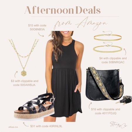 Be sure to clip the coupons and use the codes for all of these deals, including a tank dress, crossbody purse, sandals, a layered initial necklace, and bracelet stack. 

Mini dress, cover up, summer dress, casual outfit, ootd, deal of the day 

#LTKfindsunder50 #LTKshoecrush #LTKsalealert