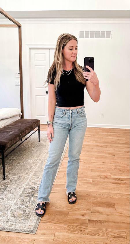 Outfit for all the sports games today! I kind of wish I sized down one in these jeans. They’re so good! 

#LTKstyletip #LTKxMadewell #LTKfindsunder100