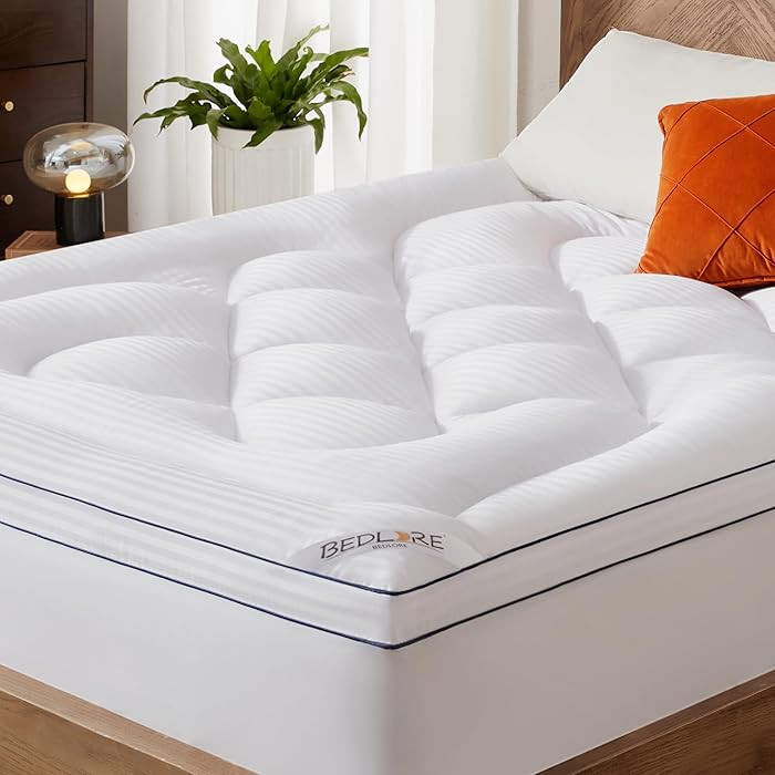 BEDLORE King Mattress Topper, Thick Pillow Top Pad for Back Pain Relief, Cooling Soft Mattress Co... | Amazon (US)