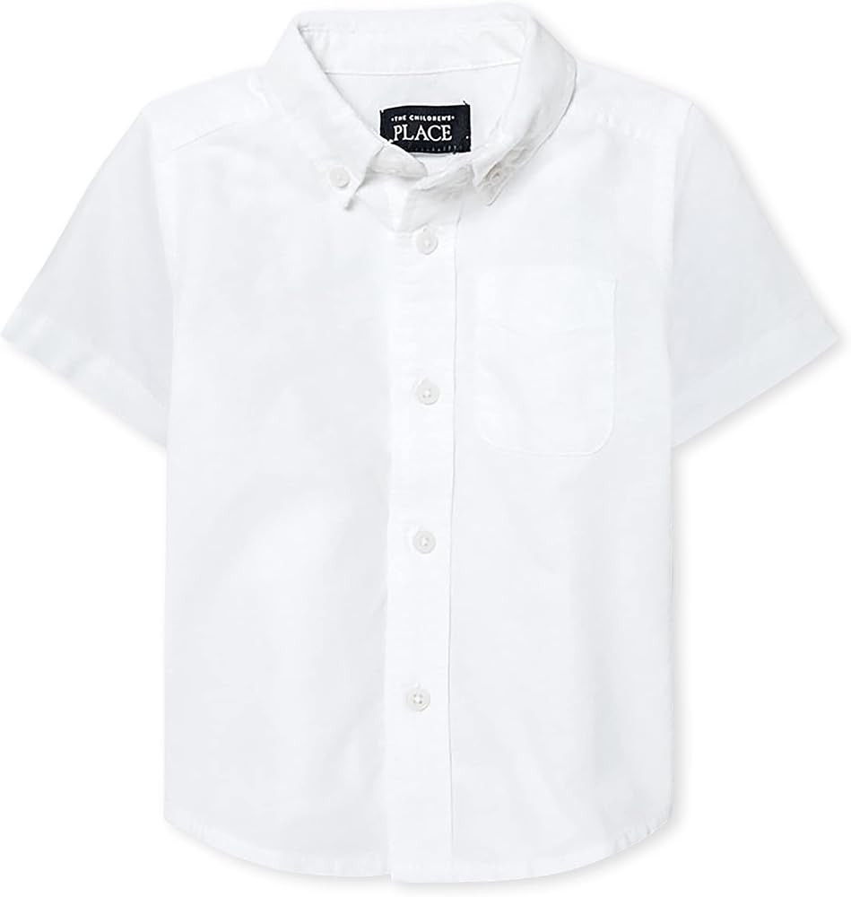 The Children's Place Baby Boys and Toddler Boys Short Sleeve Oxford Button Down Shirt | Amazon (US)