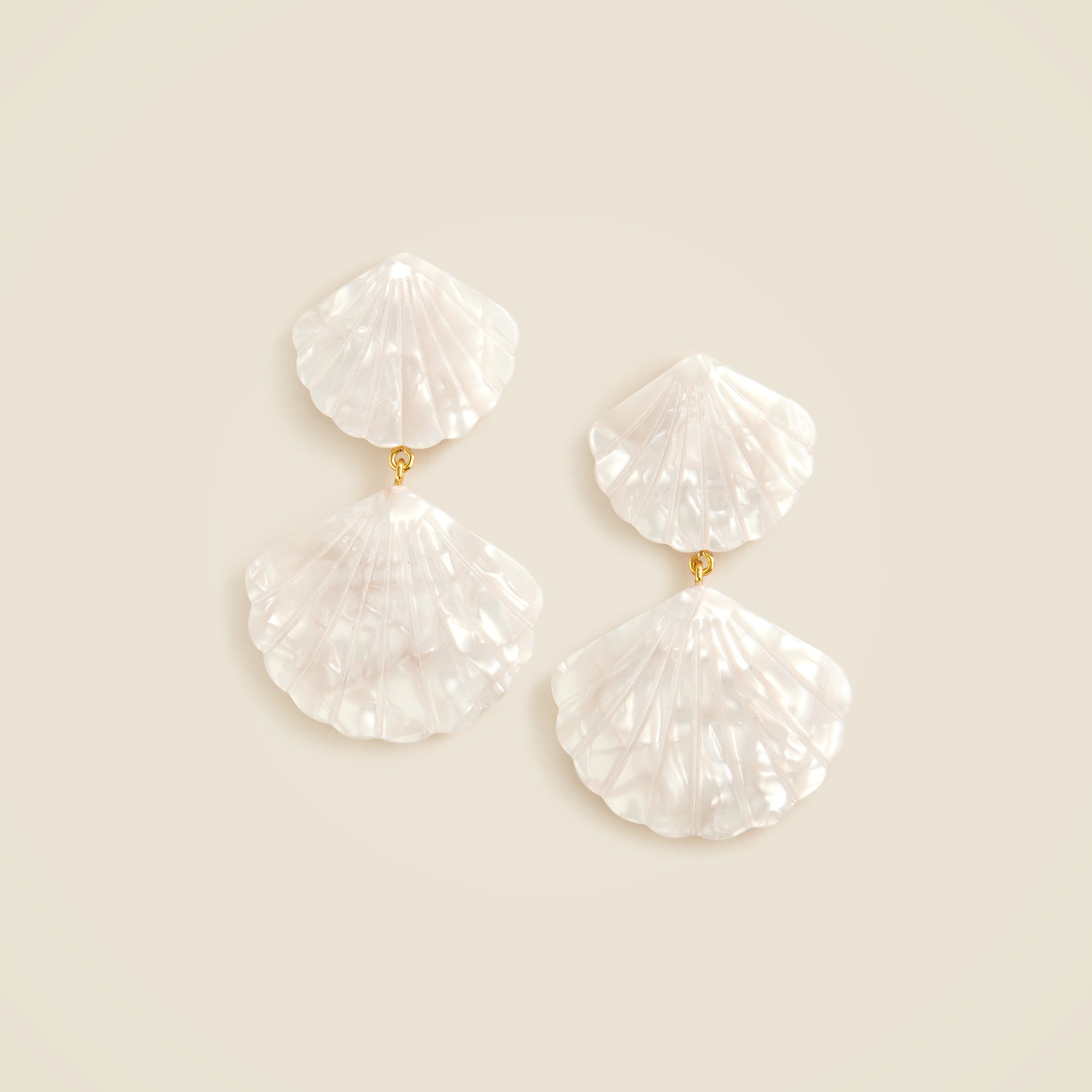 Iridescent shell drop earrings | J. Crew US