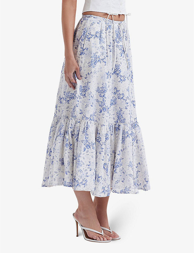 Aitana floral-print woven maxi skirt | Selfridges