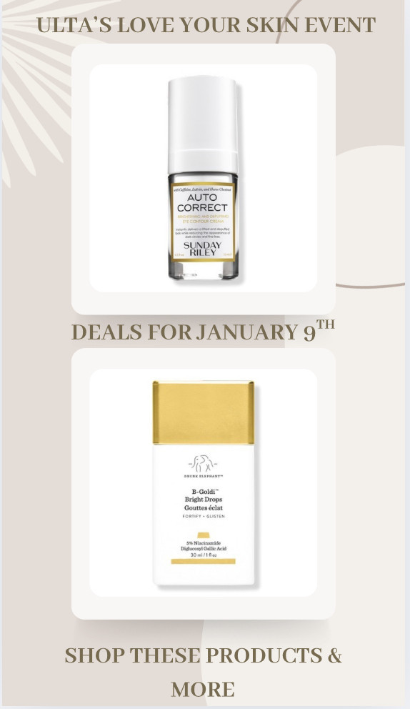 Shop today's deals at Ulta's Love Your Skin Event.
 

 

#LTKOver40 #LTKSaleAlert #LTKBeauty