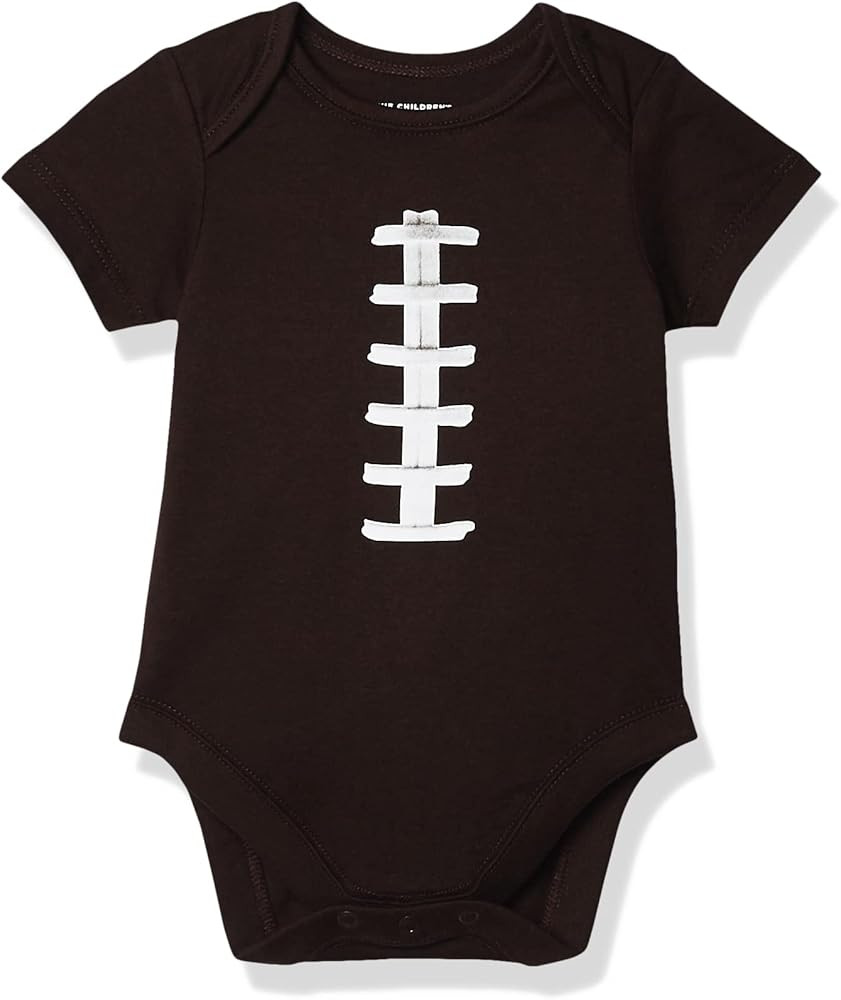The Children's Place unisex-baby Short Sleeve 100% Cotton Football Bodysuit | Amazon (US)