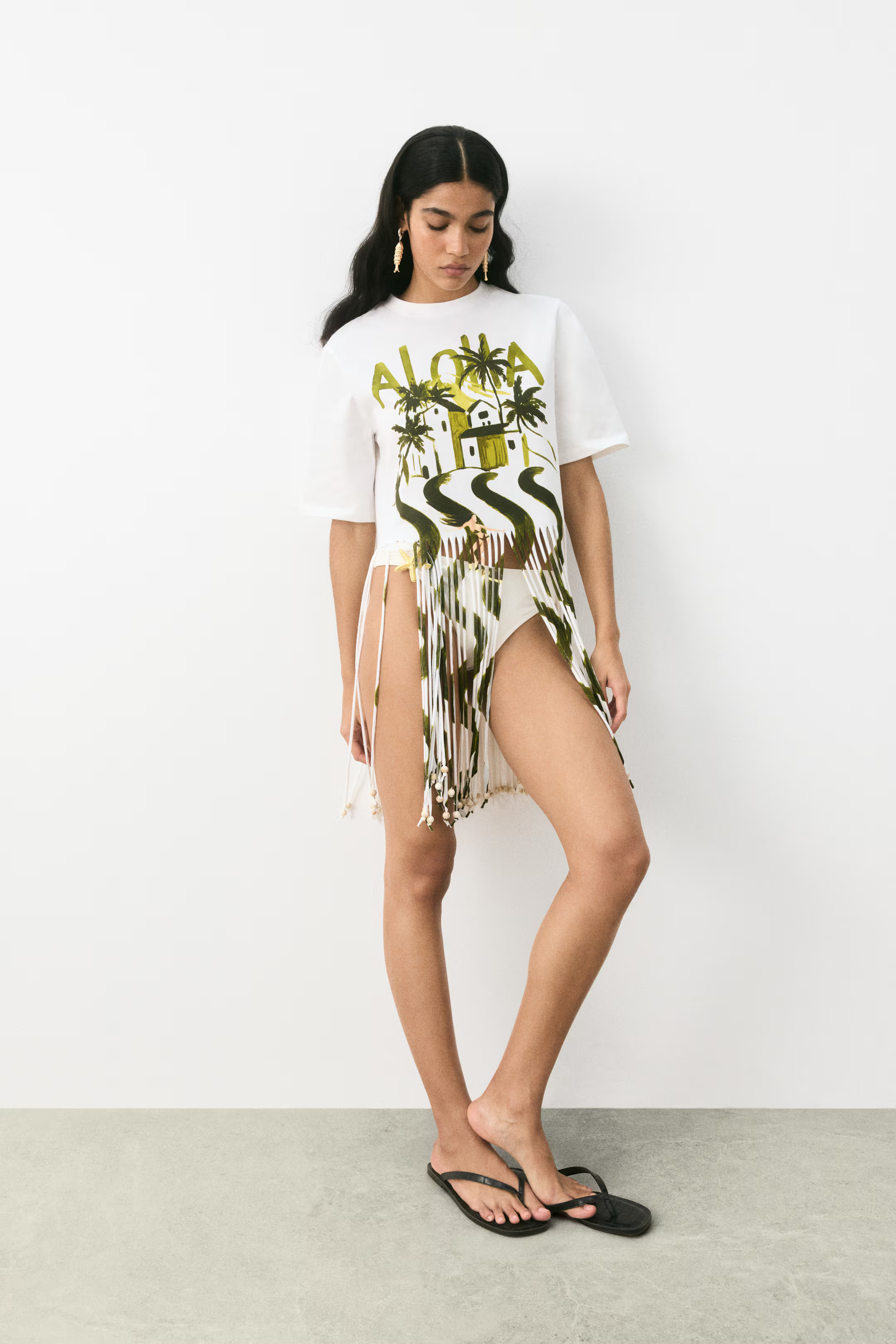 Fringed T-shirt dress | H&M (UK, MY, IN, SG, PH, TW, HK)