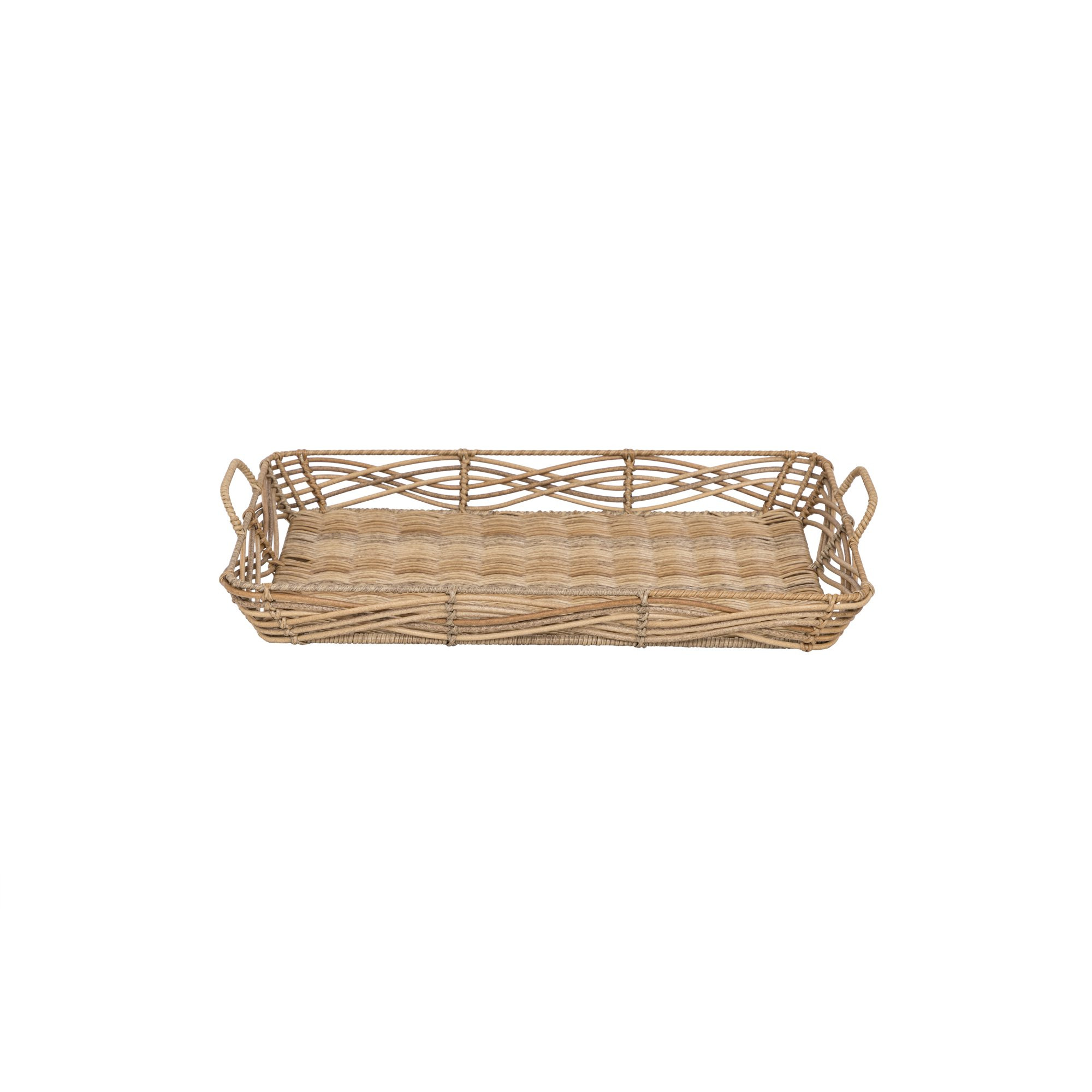 Better Homes & Gardens Alameda Resin Rattan Rectangular Serving Tray | Walmart (US)