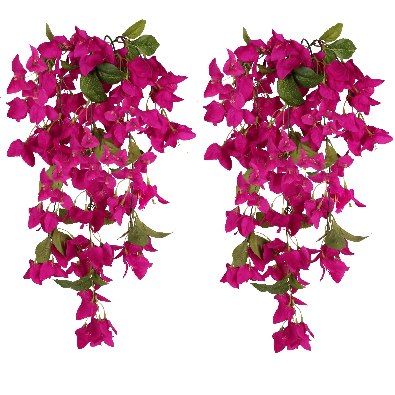 Artificial Hanging Flowers Bougainvillea, 2PCS UV Resistant Bougainvillea Silk Vine Flowers Fake ... | Amazon (US)