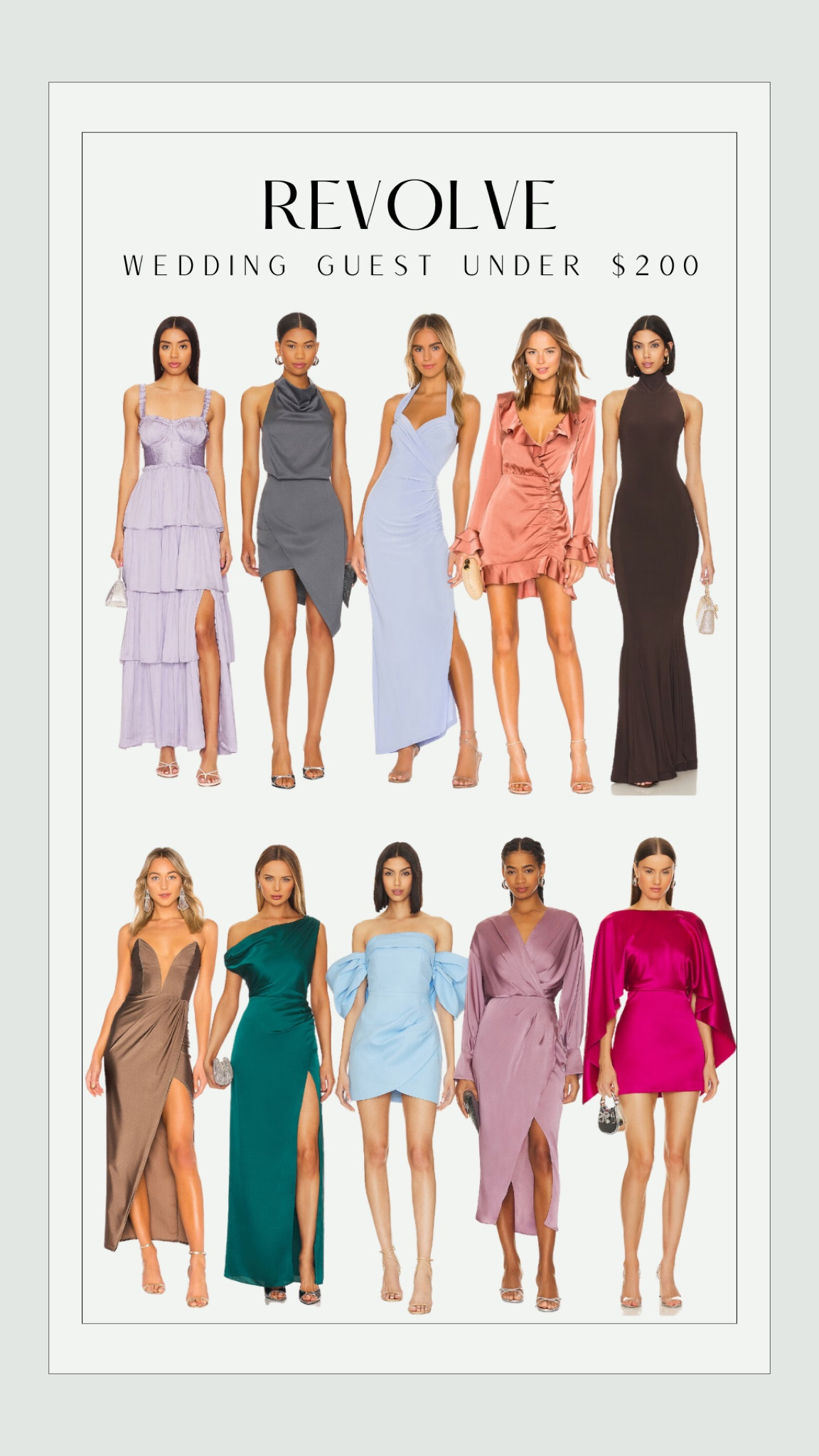 Revolve wedding guest dresses!
Cocktail | formal | black tie 

#LTKwedding #LTKstyletip #LTKSeasonal
