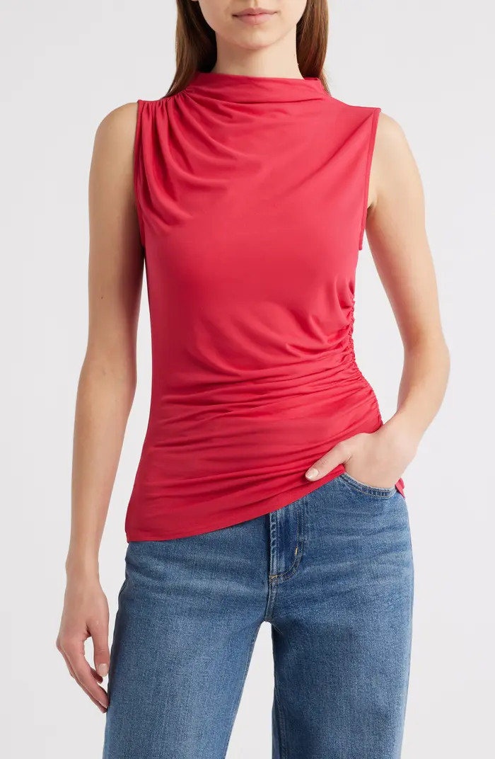 Rails Christen Ruched Mock Neck Top | Nordstrom | Nordstrom