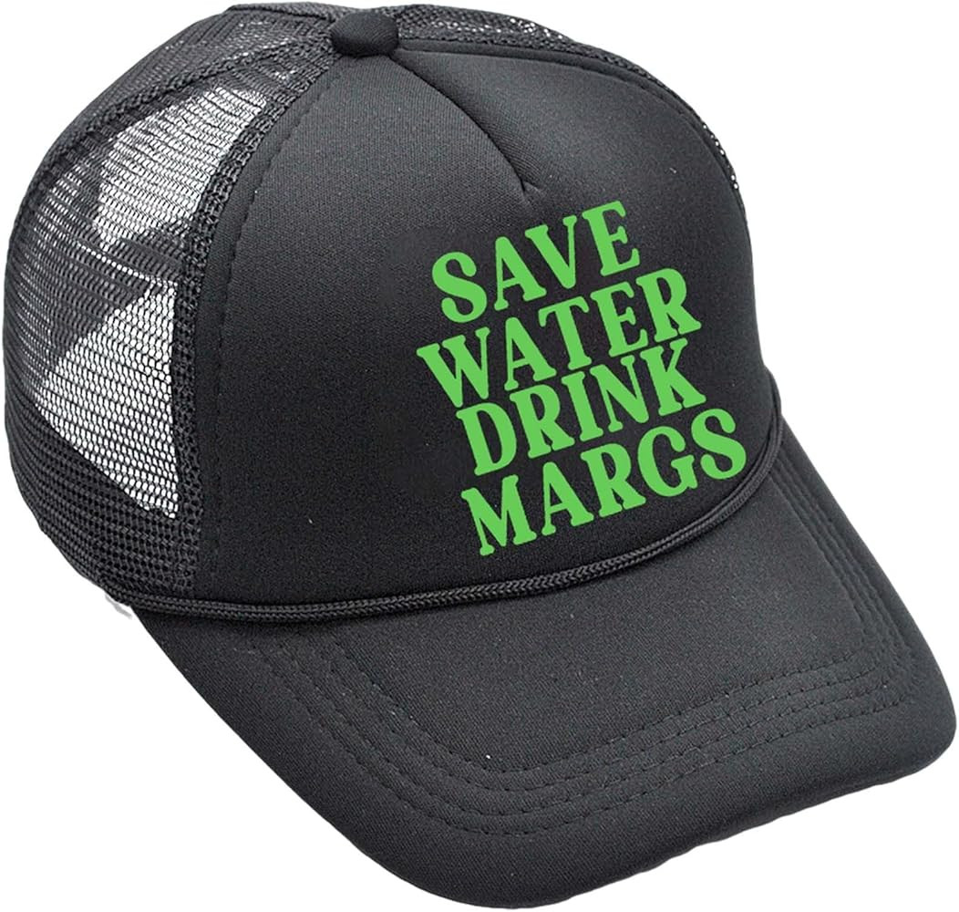 Save Water Drink Margs Trucker Hat Adjustable Baseball Cap for Womens Preppy Hats Street Wear Hat... | Amazon (US)