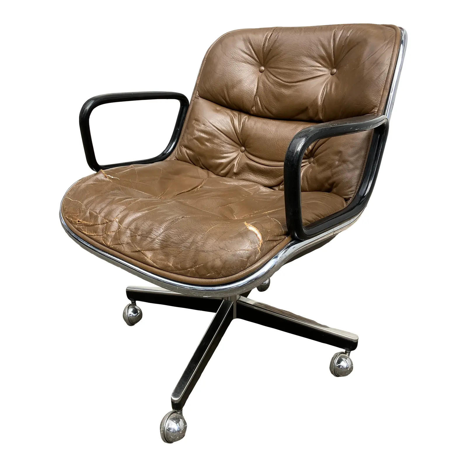 Mid-Century Modern Knoll Pollock Executive Chair | Chairish