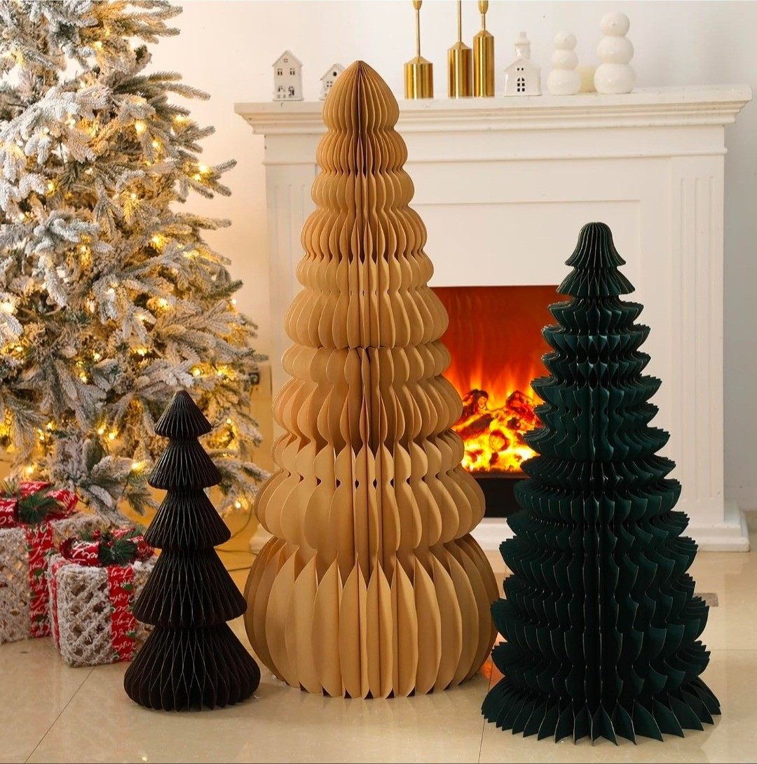 Paper Christmas trees make such a whimsical statement! I have several from Walmart but they're not back in stock!These have great reviews.  

#LTKSeasonal #LTKHome