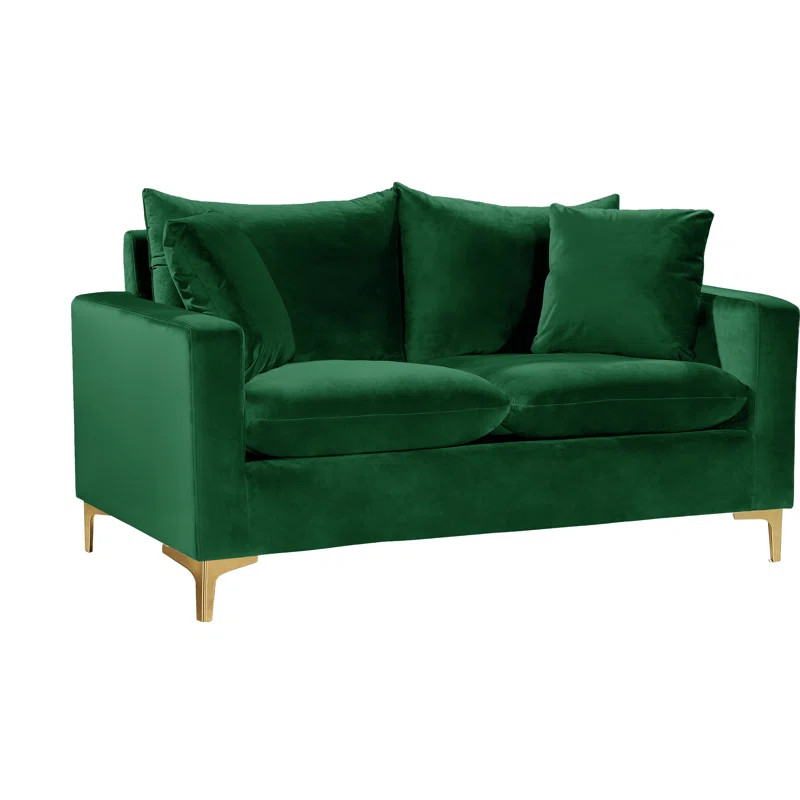 Adedapo 58'' Velvet Square Arm Loveseat | Wayfair North America