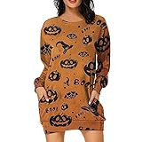 BOUTIKOME Womens Halloween Pumpkin Sweatshirt Black Cat Long Sleeve Crewneck Pullover Shirts with... | Amazon (US)
