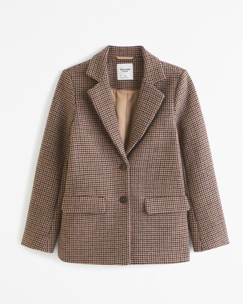 Heavyweight Wool-Blend Blazer Coat | Abercrombie & Fitch (UK)