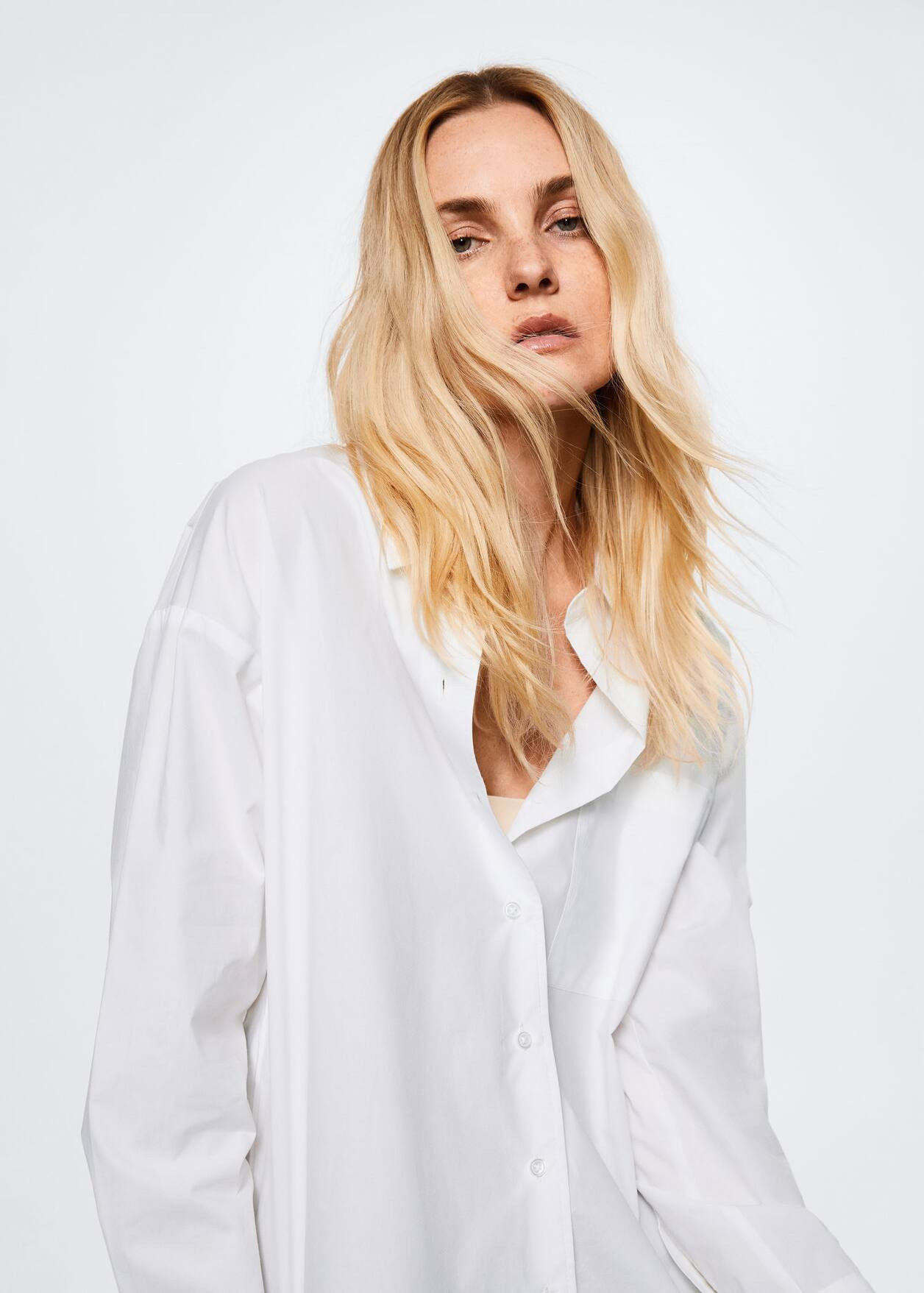 Oversize cotton shirt -  Women | Mango USA | MANGO (US)