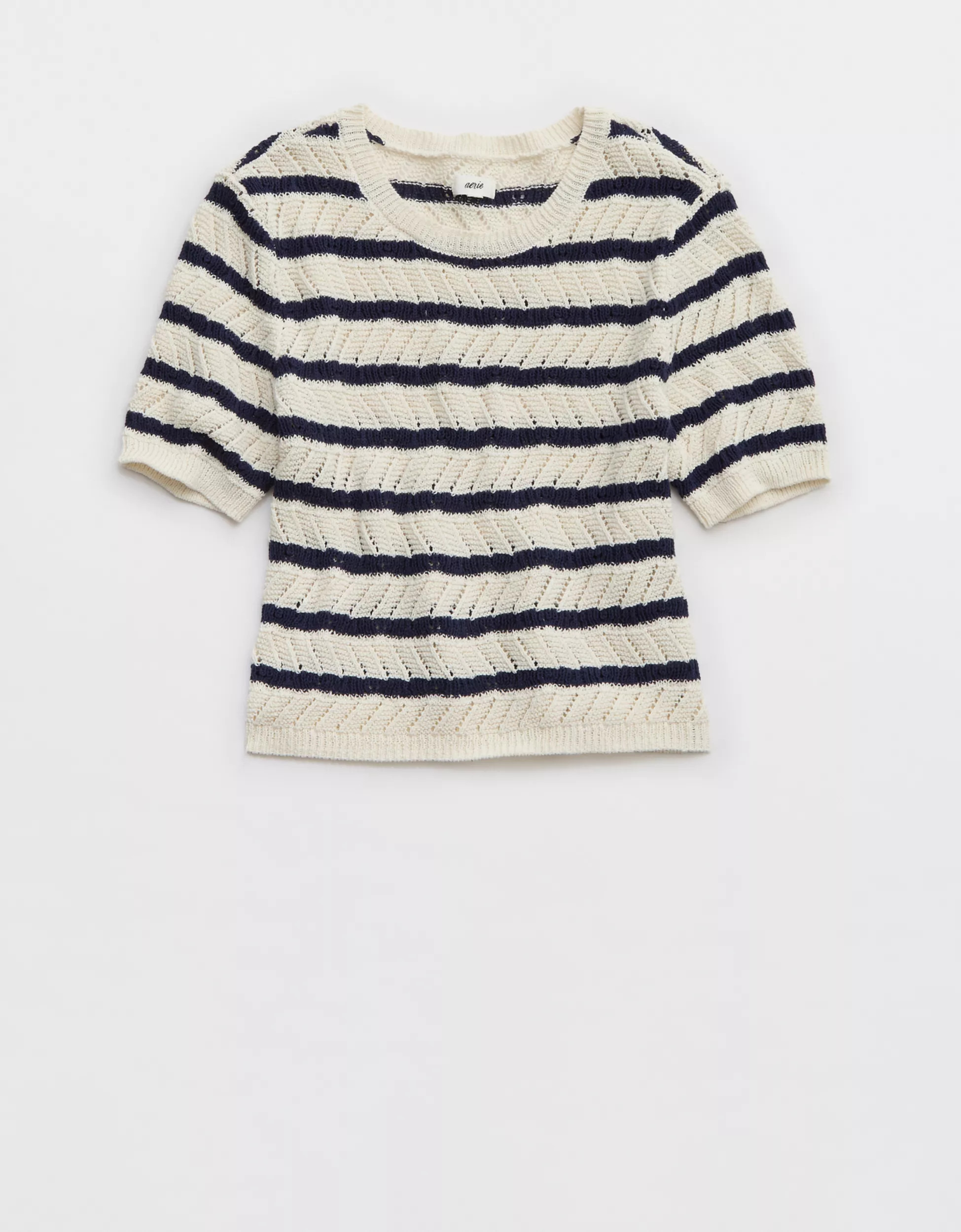 Aerie Fitted Short Sleeve Sweater | American Eagle Outfitters (US & CA)