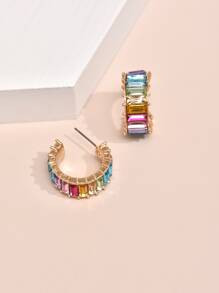 Rhinestone Decor Open Hoop Earrings
   SKU: swear18210318641      
          (6265 Reviews)
     ... | SHEIN