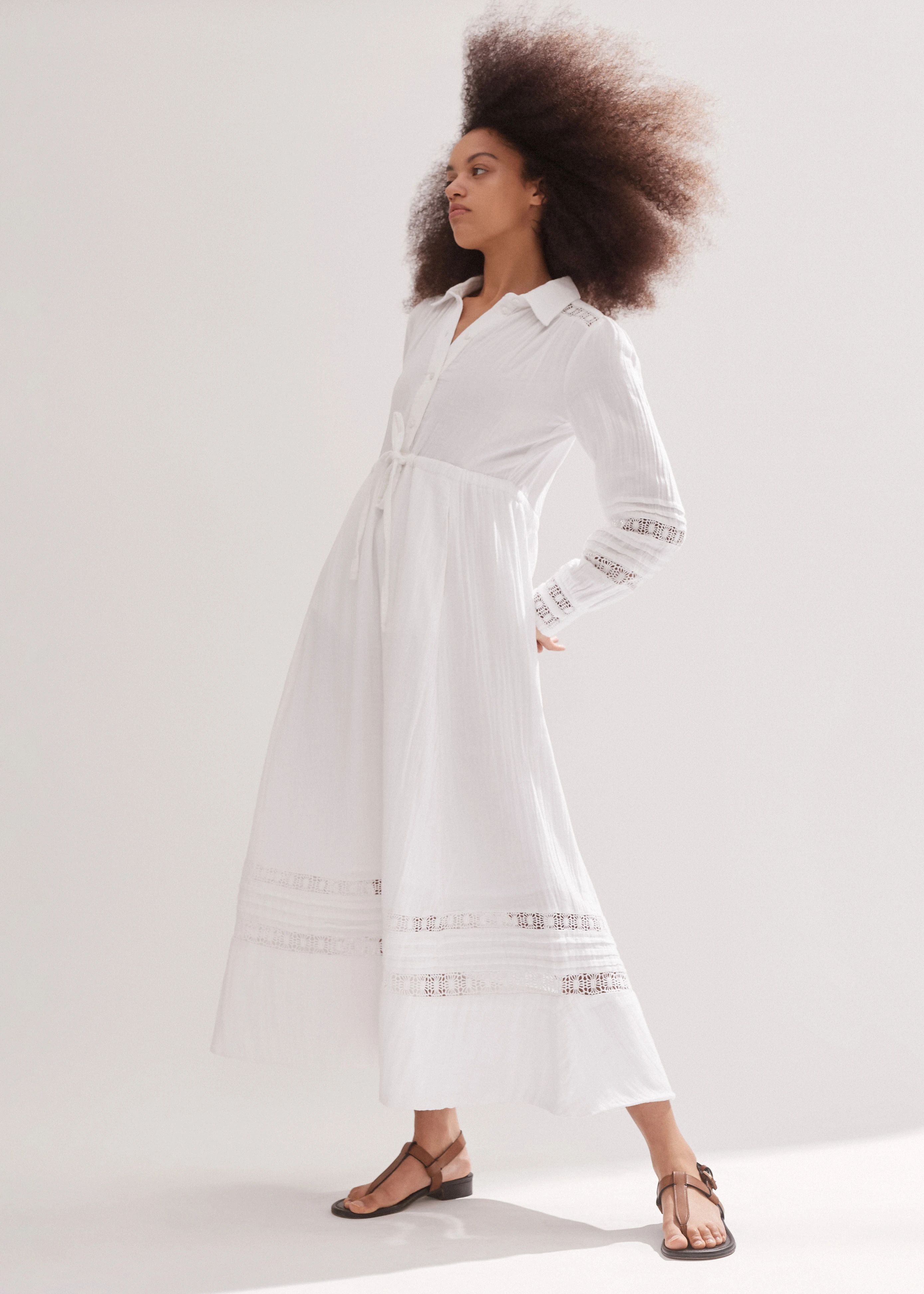 Cheesecloth Drawstring Maxi Dress | ME+EM US