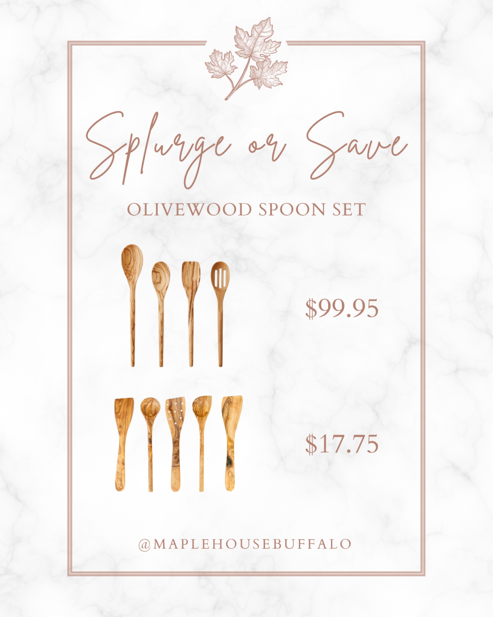 We have and love the “save” version of this olive wood spoon set. They are functional, stylish, and perfect for the kitchen! There’s something about wooden spoons that remind me of my childhood. What about you?

#LTKstyletip #LTKhome #LTKfindsunder50