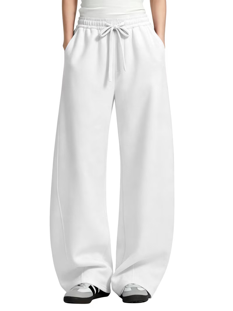 TEMOFON Wide Leg Sweatpants for Women Barrel Casual High Waisted Baggy Sweatpants Drawstring Work... | Walmart (US)