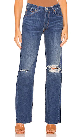 Originals 90s High Rise Loose in Destroyed Broken Blue | Revolve Clothing (Global)