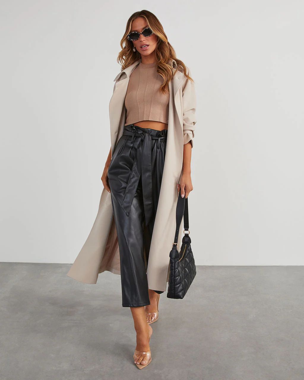Working It Faux Leather Straight Leg Pants | VICI Collection