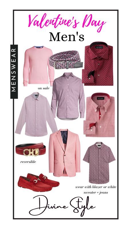 Pink and red in subtle touches are perfect for guys to wear this Valentine’s Day and all year long. Perfect pieces to intermix with neutrals (blue jeans, gray trousers, white jeans or blue and gray sport coats. Shop for yourself or gifts for your guy! 💕

#LTKmens #LTKGiftGuide