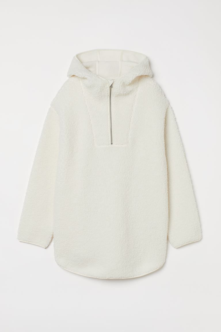 Oversized Faux Shearling Hoodie | H&M (US)