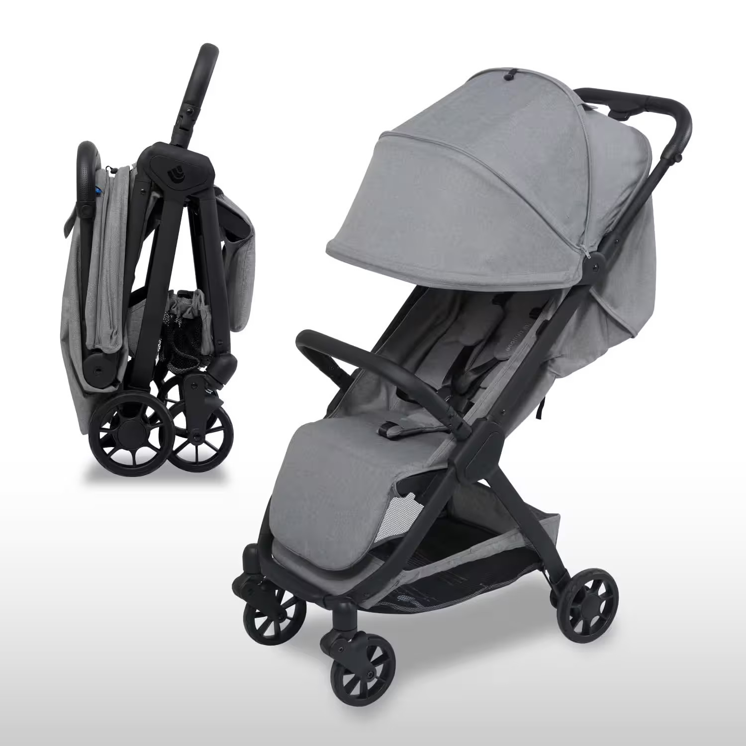 Unilove - Pika Travel Stroller - Moon Gray | Best Buy U.S.