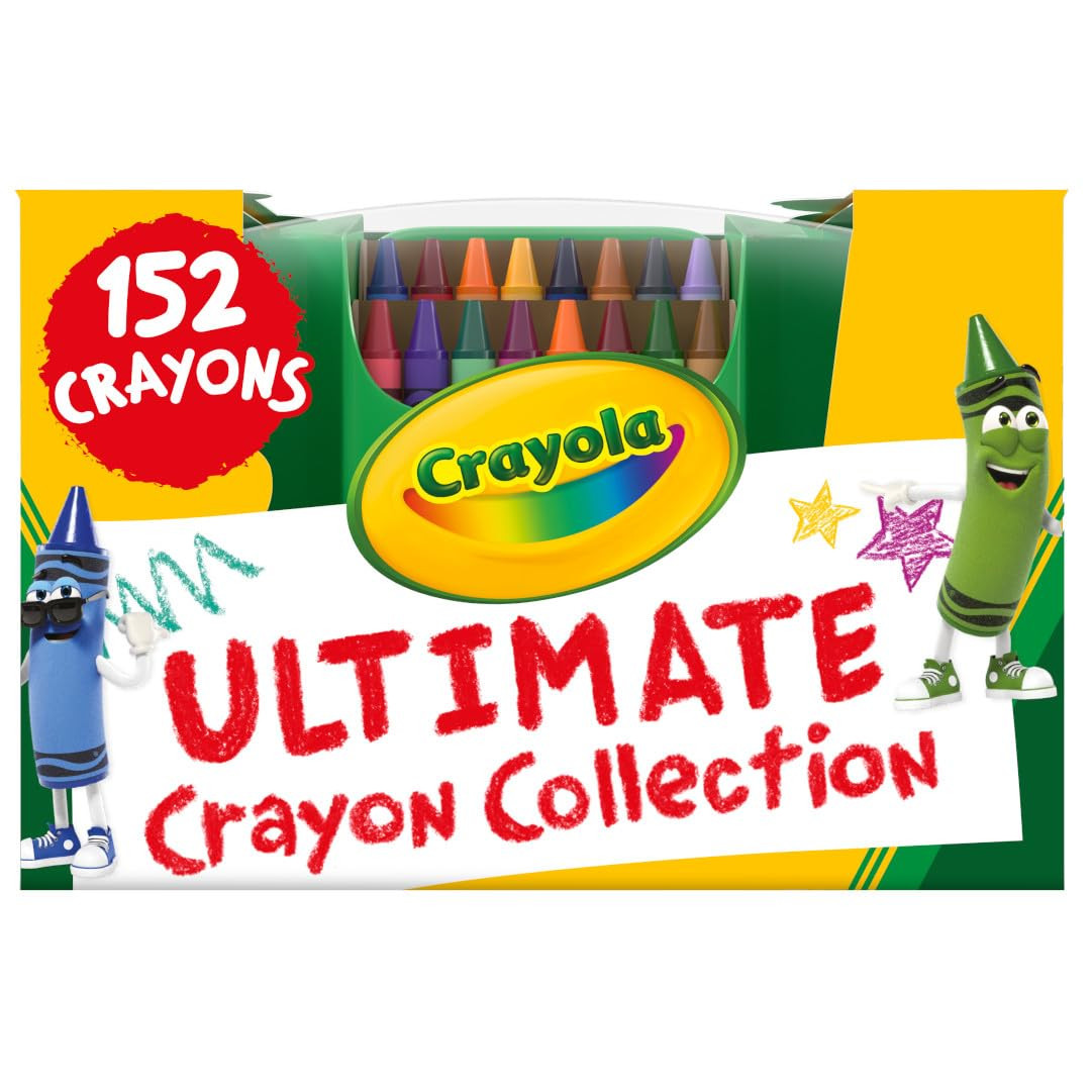 Crayola Ultimate Crayon Box Collection (152ct), Bulk Kids Crayon Caddy, Classic & Glitter Colors,... | Amazon (US)