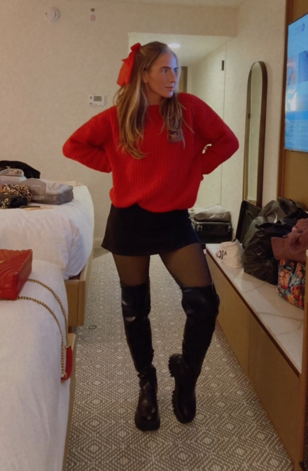 How to wear skirts in the winter, add these fleece tights! I never was a person who thought I’d wear a skirt in New York City in the middle of the winter, but let me tell you these tights kept me so warm! And paired with a long coat I was feeling festive and dressy! 

#LTKFindsUnder100 #LTKootd #LTKHoliday