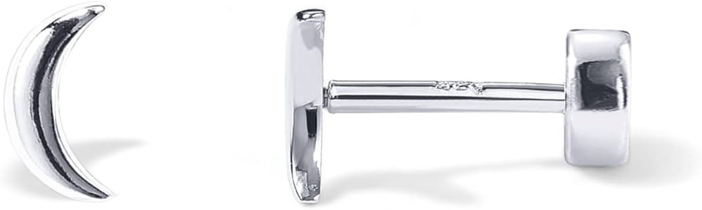 PAVOI 14K Gold Plated Solid 925 Sterling Silver Post Flat Back Stud Earrings for Women | Cartilag... | Amazon (US)