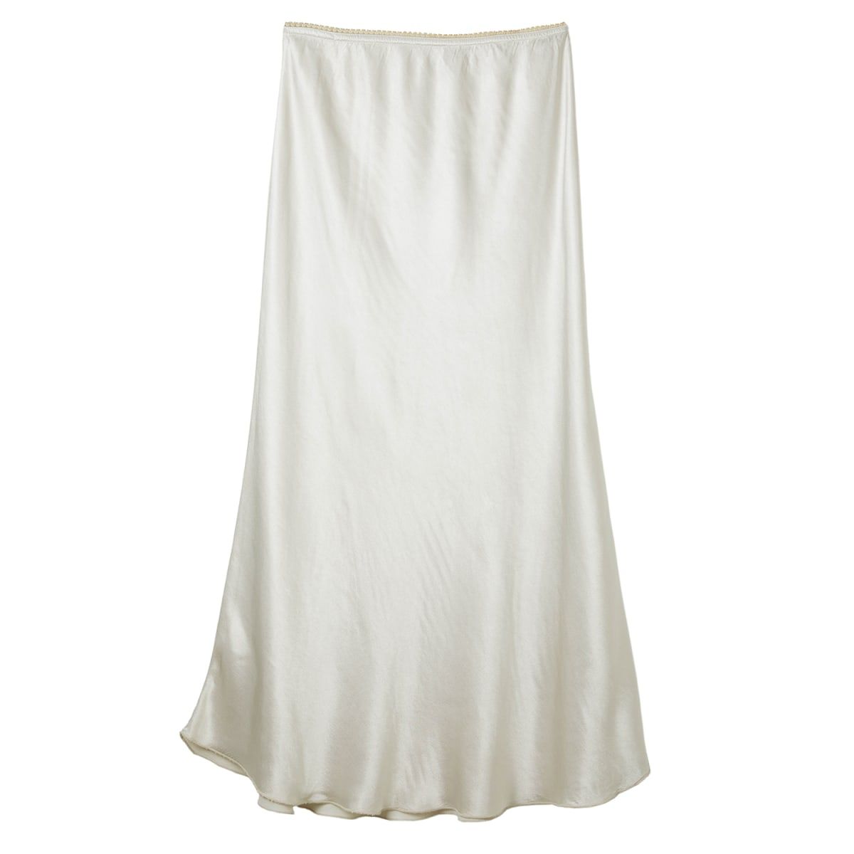 Champagne Satin Skirt | Wolf & Badger (US)